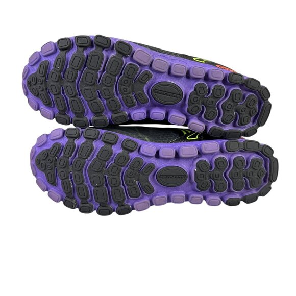 Skechers Flex Shoes Womens 11 Rainbow Neon Colorful Running Athletic 22257 - Picture 9 of 13